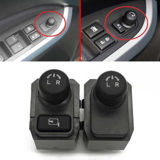 Electric Rearview Mirror Adjustment Control Button with Adjustment Function and Reflector for Reversing Mirrors for Suzuki Vitara S-Cross XTU SX4 Swift