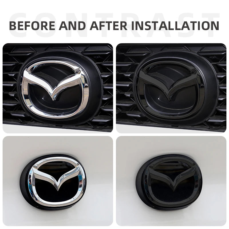 Emblema de Parrilla Delantera y Maletero para Mazda 3 Axela Atenza 17-20, para la Parte Delantera y Trasera