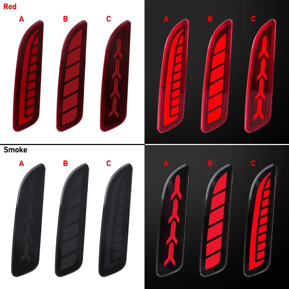 Luz Reflectora LED para Parachoques Trasero con Advertencia de Freno, Arranque y Señal de Giro Dinámica - Lámpara 12V. Para Toyota Corolla Cross 2020-2021