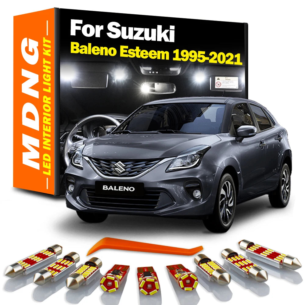 MDNG Kit de Luces LED Canbus para Interiores para Suzuki Baleno Esteem 1995-2021